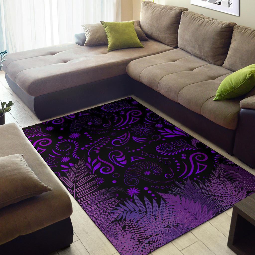 new-zealand-area-rug-silver-fern-aotearoa-vibes-purple