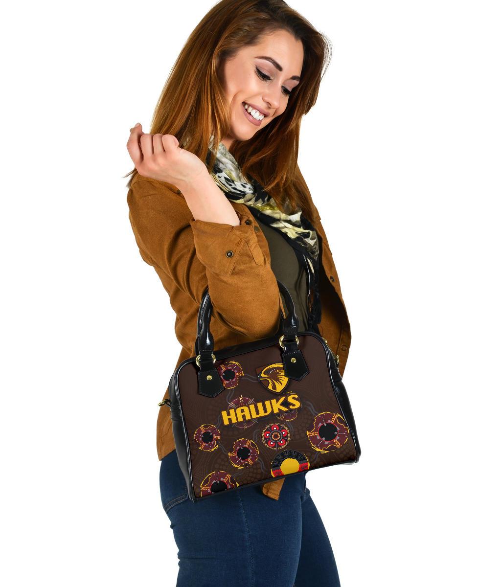 Hawthorn Shoulder Handbag Hawks Indigenous - Brown - Vibe Hoodie