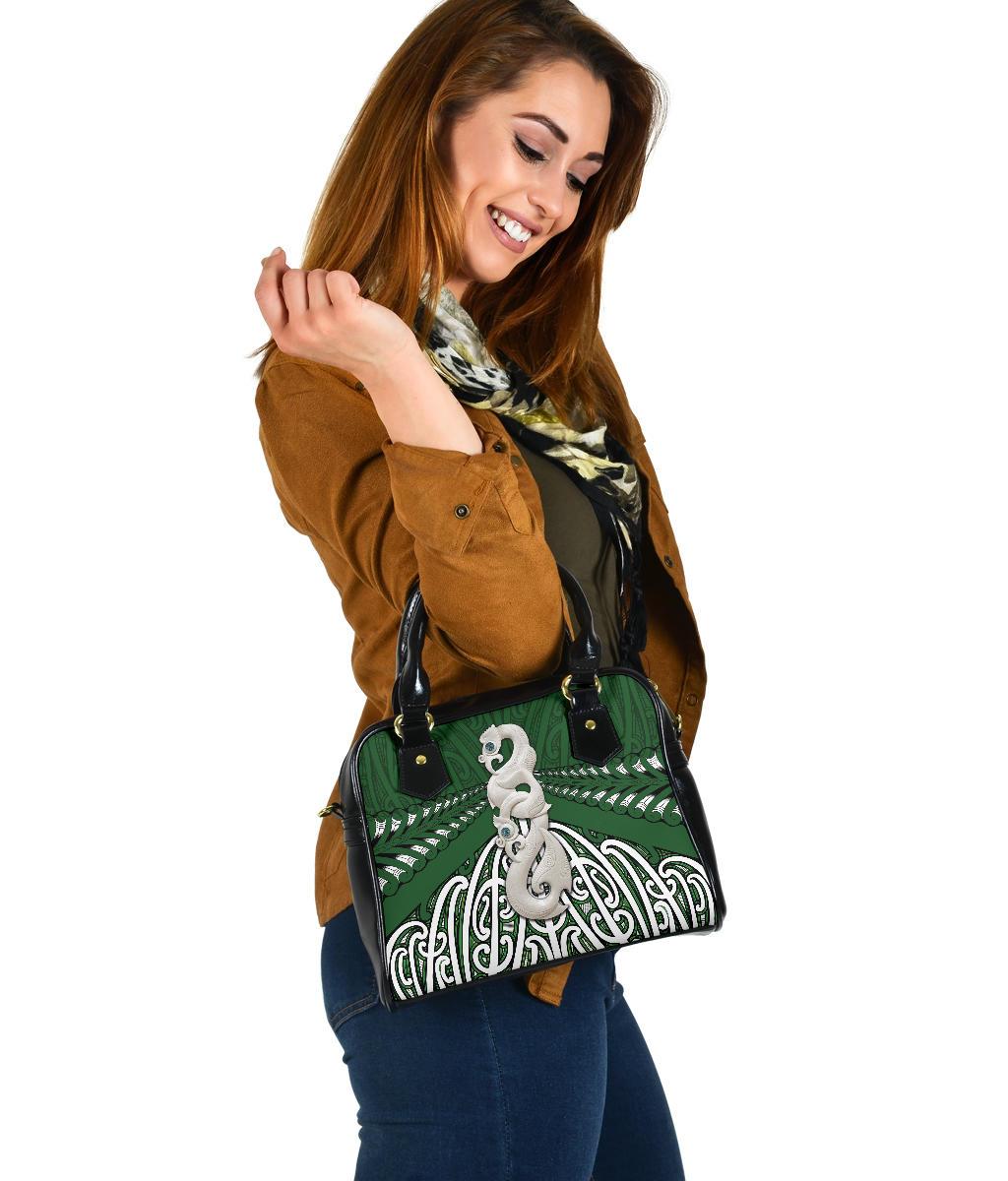 Maori Moko Tattoo Shoulder Handbag, Manaia Pounamu - Vibe Hoodie