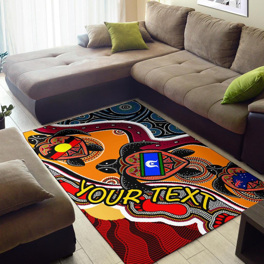 custom-area-rug-australia-aboriginal-dots-with-turtle-and-naidoc-flags