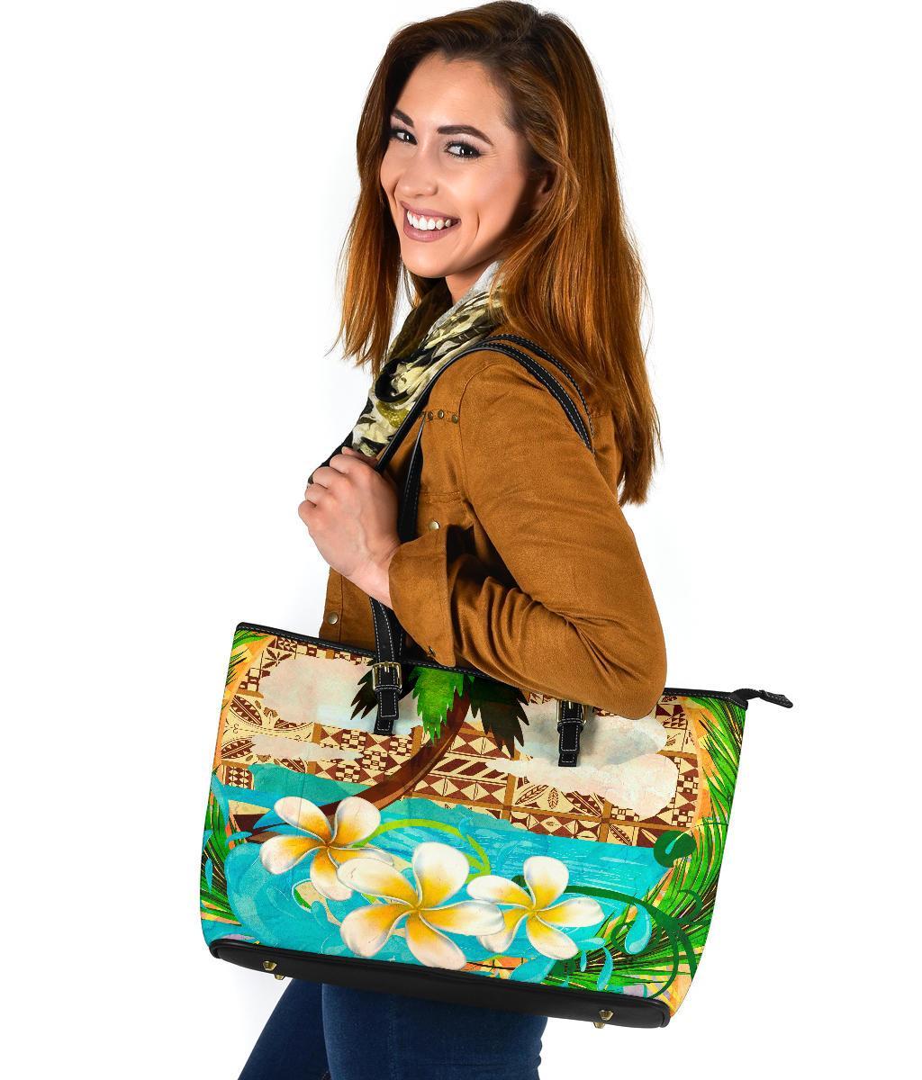 sunny-tropical-plumeria-large-leather-tote-bag