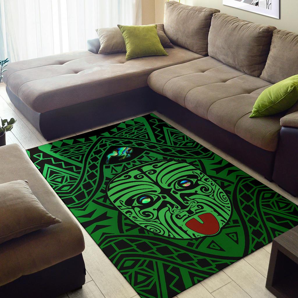 integrity-maori-ta-moko-area-rug-kiwi-and-paua-green