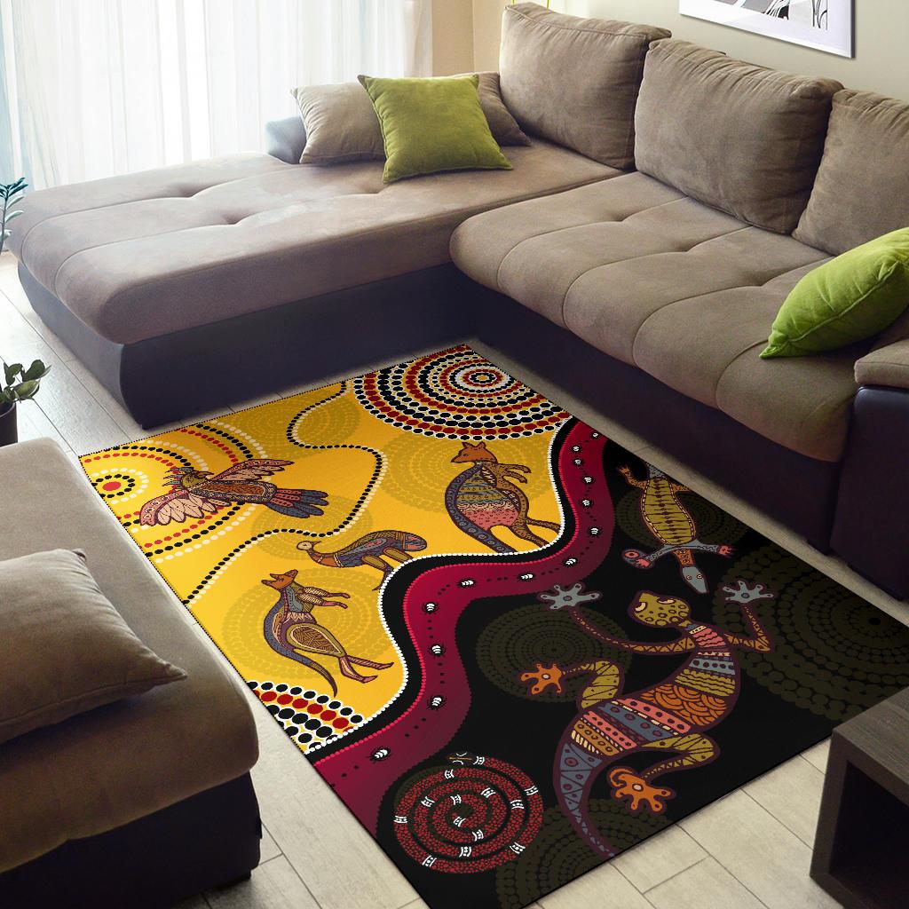 aboriginal-area-rug-indigenous-animals-life-art