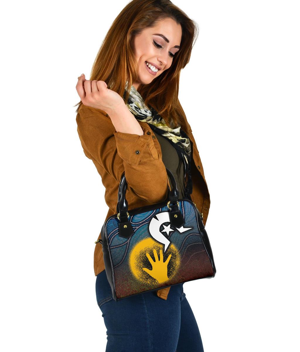 Aboriginal Shoulder Handbag - Aboriginal and Torres Strait Islanders Flag - Vibe Hoodie