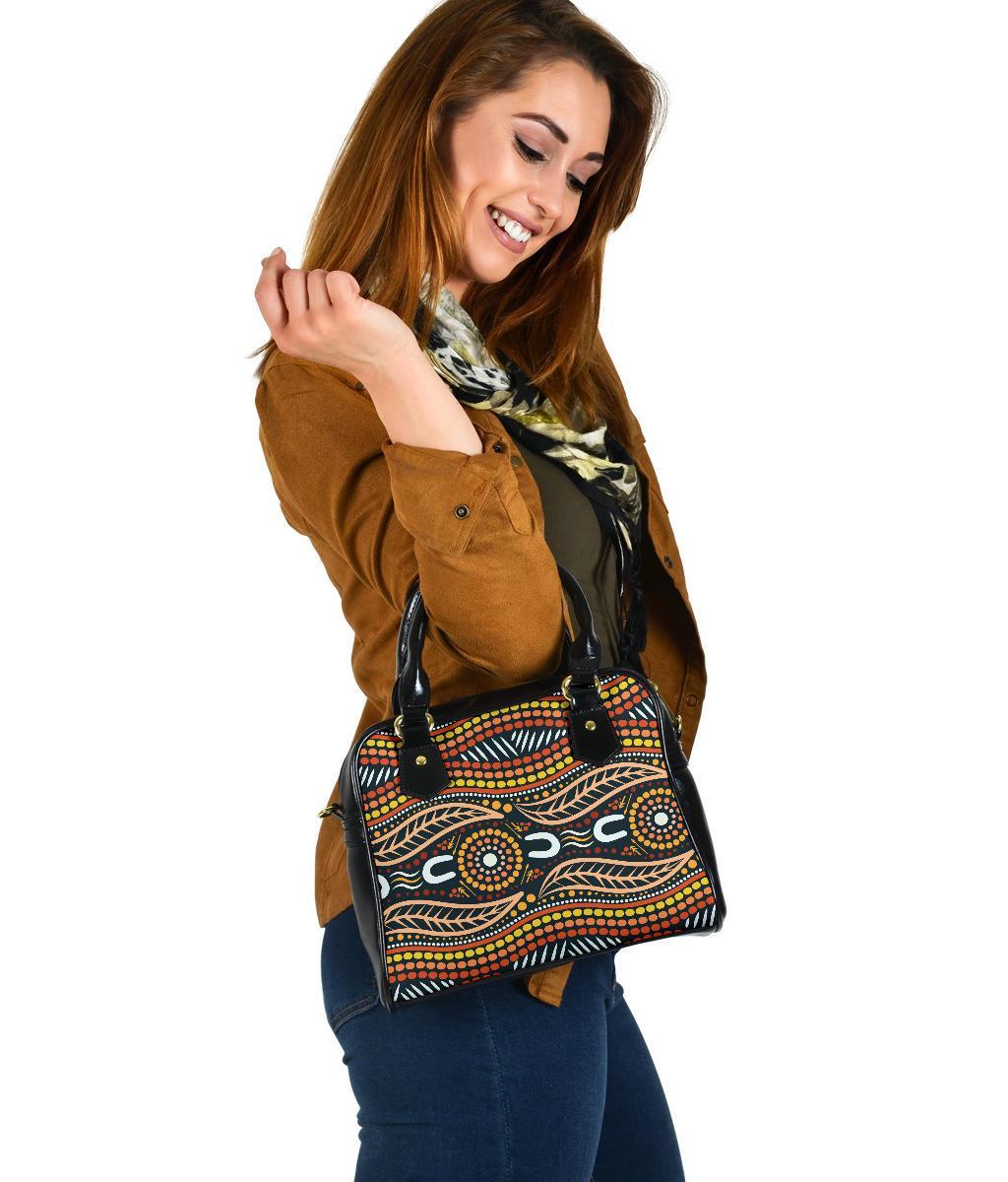 Shoulder Handbag - Indigenous Dot Painting - Vibe Hoodie