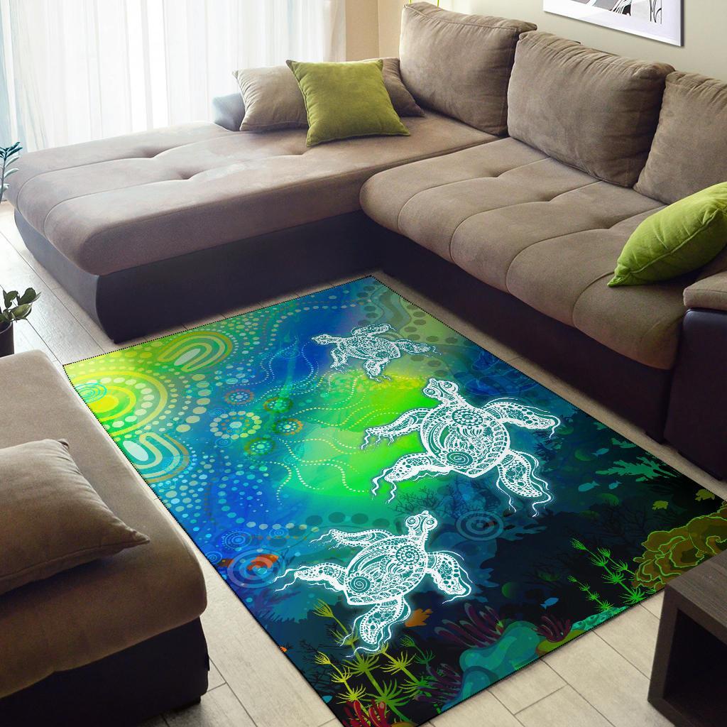 aboriginal-area-rug-indigenous-turtle-ocean-dot-painting-art