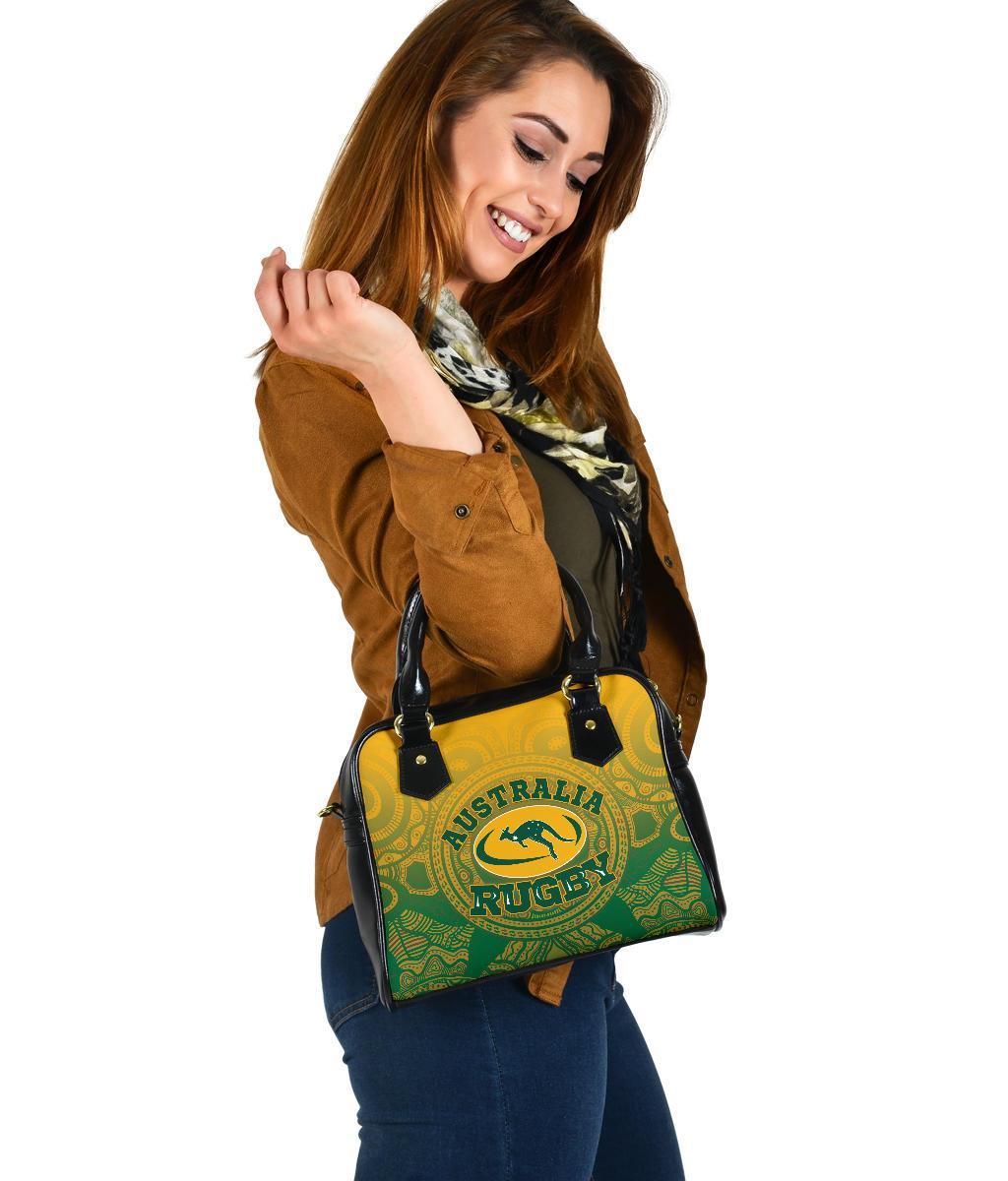 Aboriginal Shoulder Handbag, Australia Rugby and Coat Of Arms Ver02- - Vibe Hoodie