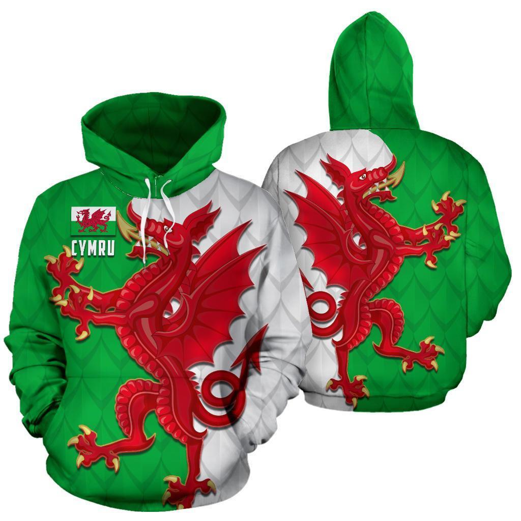 Wales Hoodie Welsh Dragon