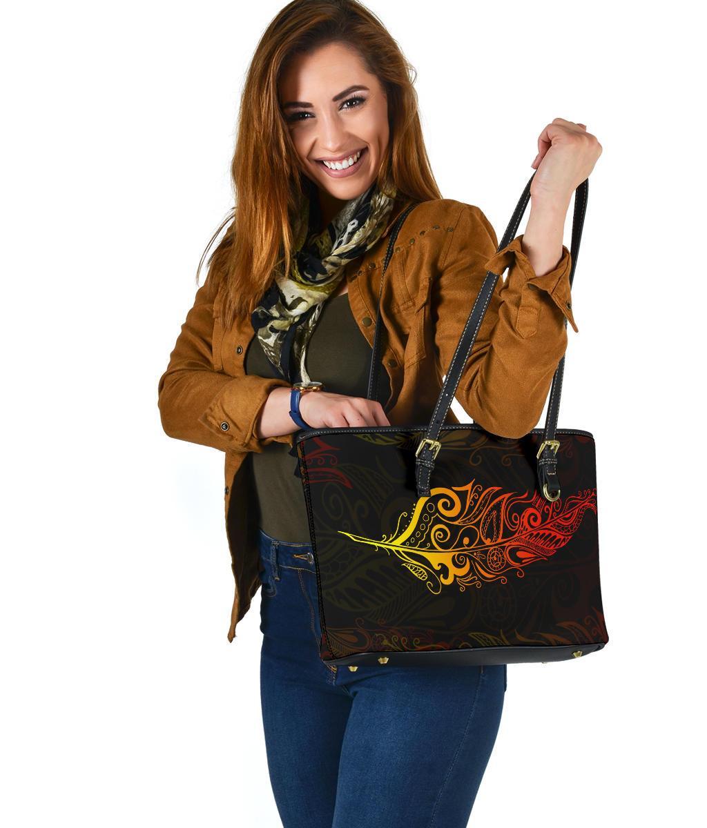 light-silver-fern-leather-tote-bag-sunset-vibe-small