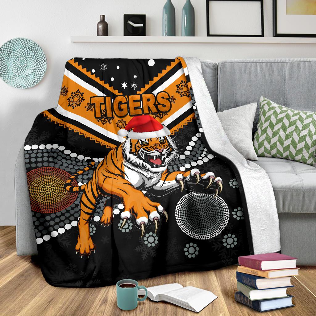 wests-christmas-premium-blanket-tigers-indigenous