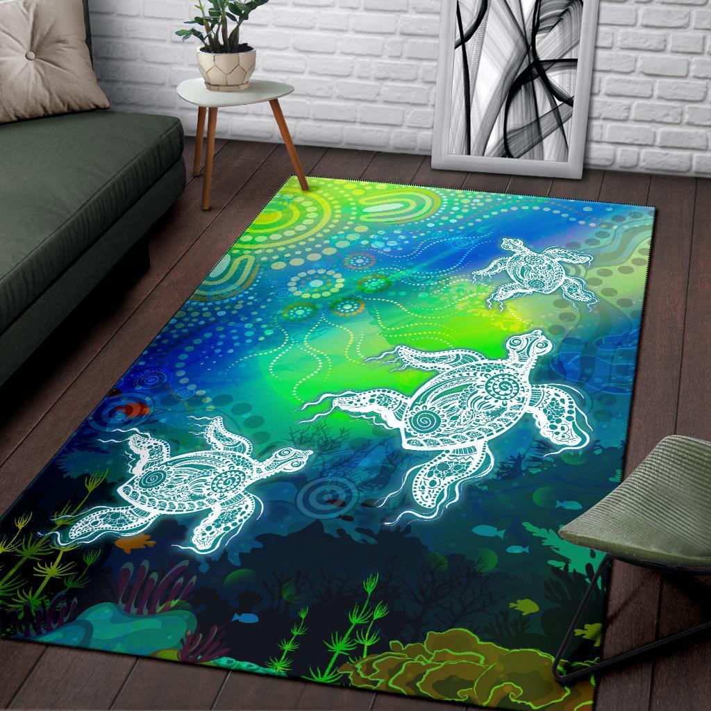 aboriginal-area-rug-indigenous-turtle-ocean-dot-painting-art