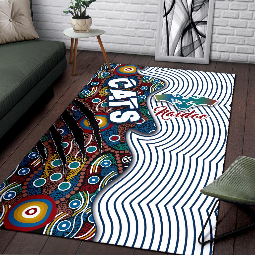 custom-personalised-geelong-naidoc-week-area-rug-cats-indigenous-version-special