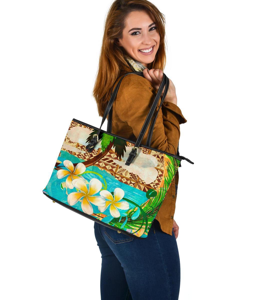 sunny-tropical-plumeria-large-leather-tote-bag