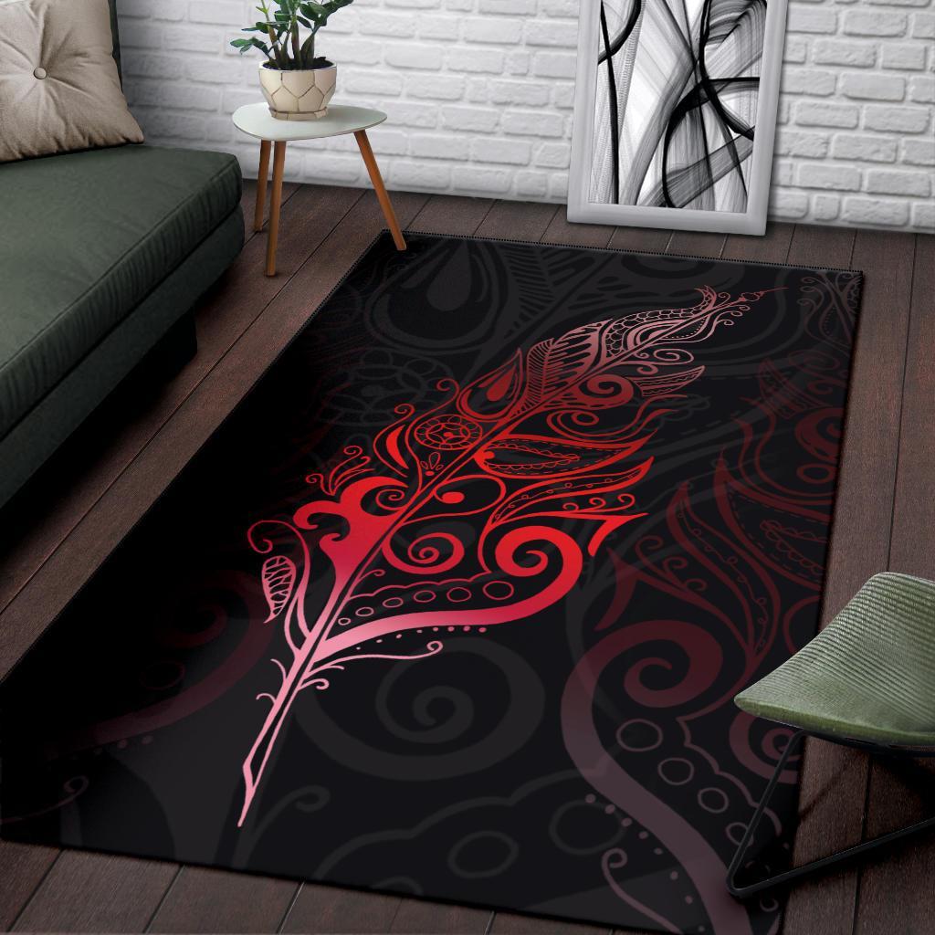 light-silver-fern-area-rug-red