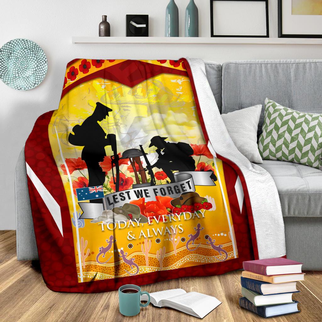 anzac-premium-blanket-lest-we-forget-aboriginal-version