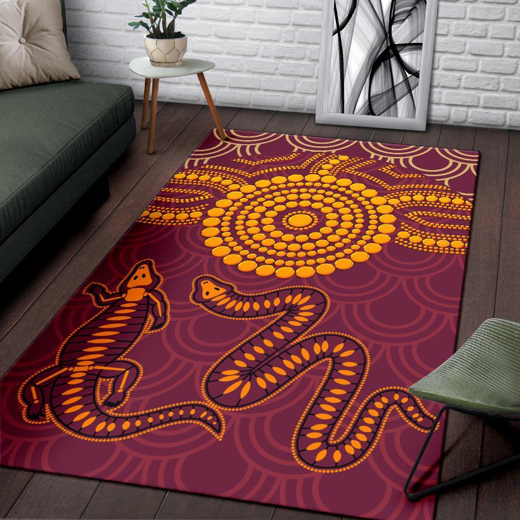 aboriginal-area-rug-aboriginal-snake-and-alligator