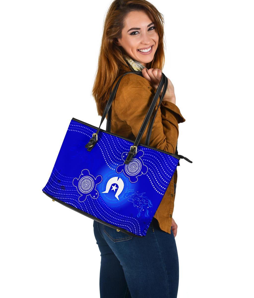 torres-strait-islanders-large-leather-tote-bag-torres-symbol-with-turtle