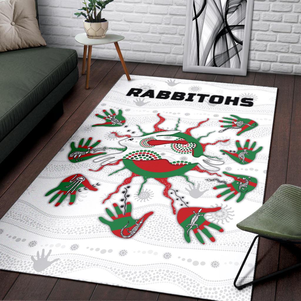 rabbitohs-indigenous-area-rug-animals-aboriginal