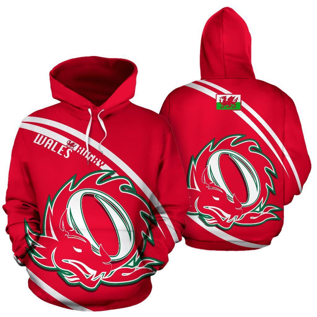 Wales Rugby Hoodie - Curve Version