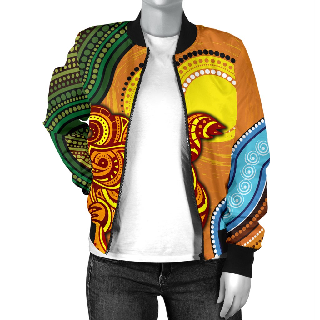 womens-bomber-jacket-australian-aboriginal-dot-painting-koala