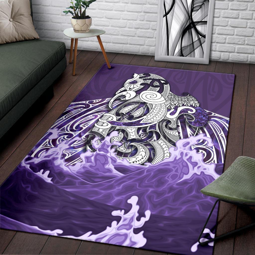 maori-manaia-the-blue-sea-area-rug-purple