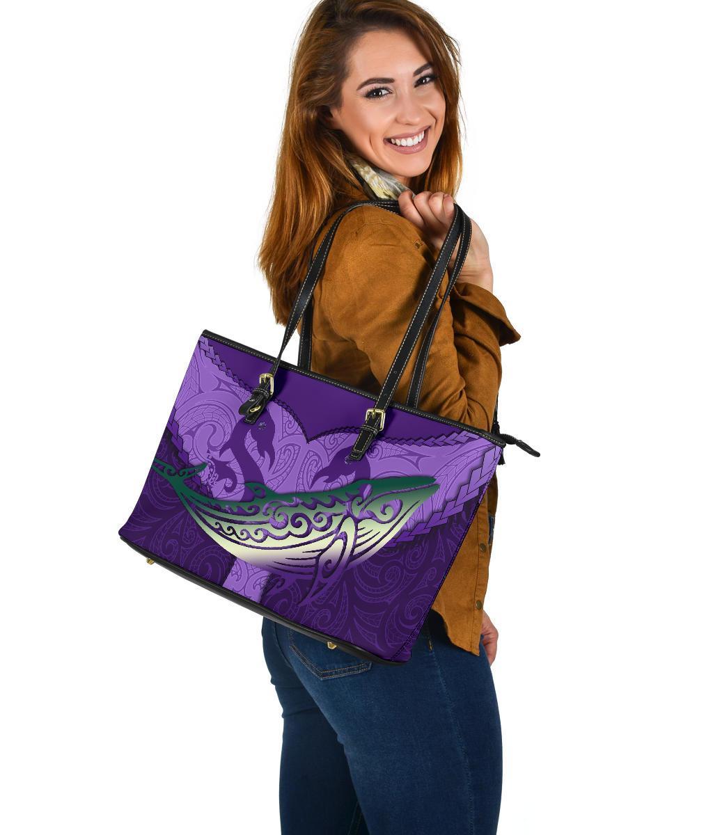 maori-manaia-whales-gods-of-the-sea-leather-tote-bag-purple