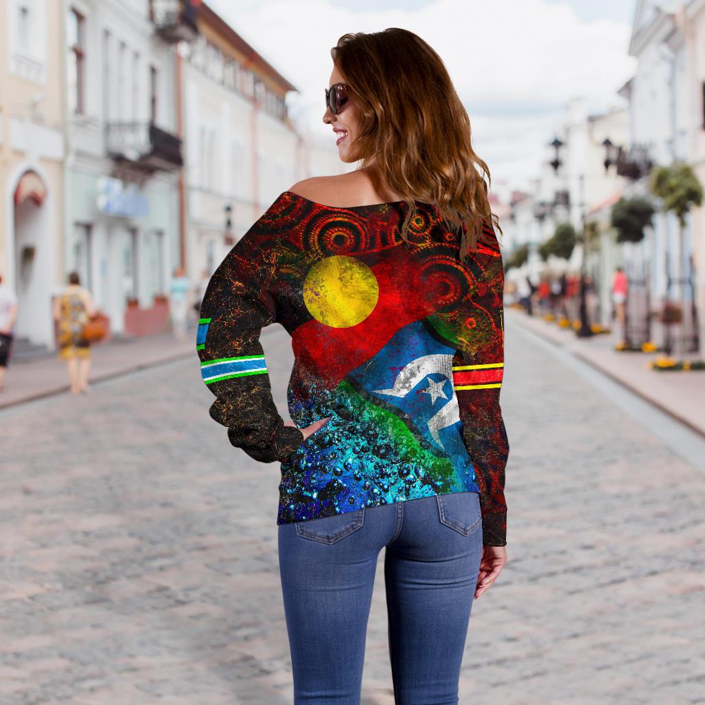 Women's Off Shoulder Sweater - Always Was, Always Will Be Naidoc Week 2021 - Vibe Hoodie