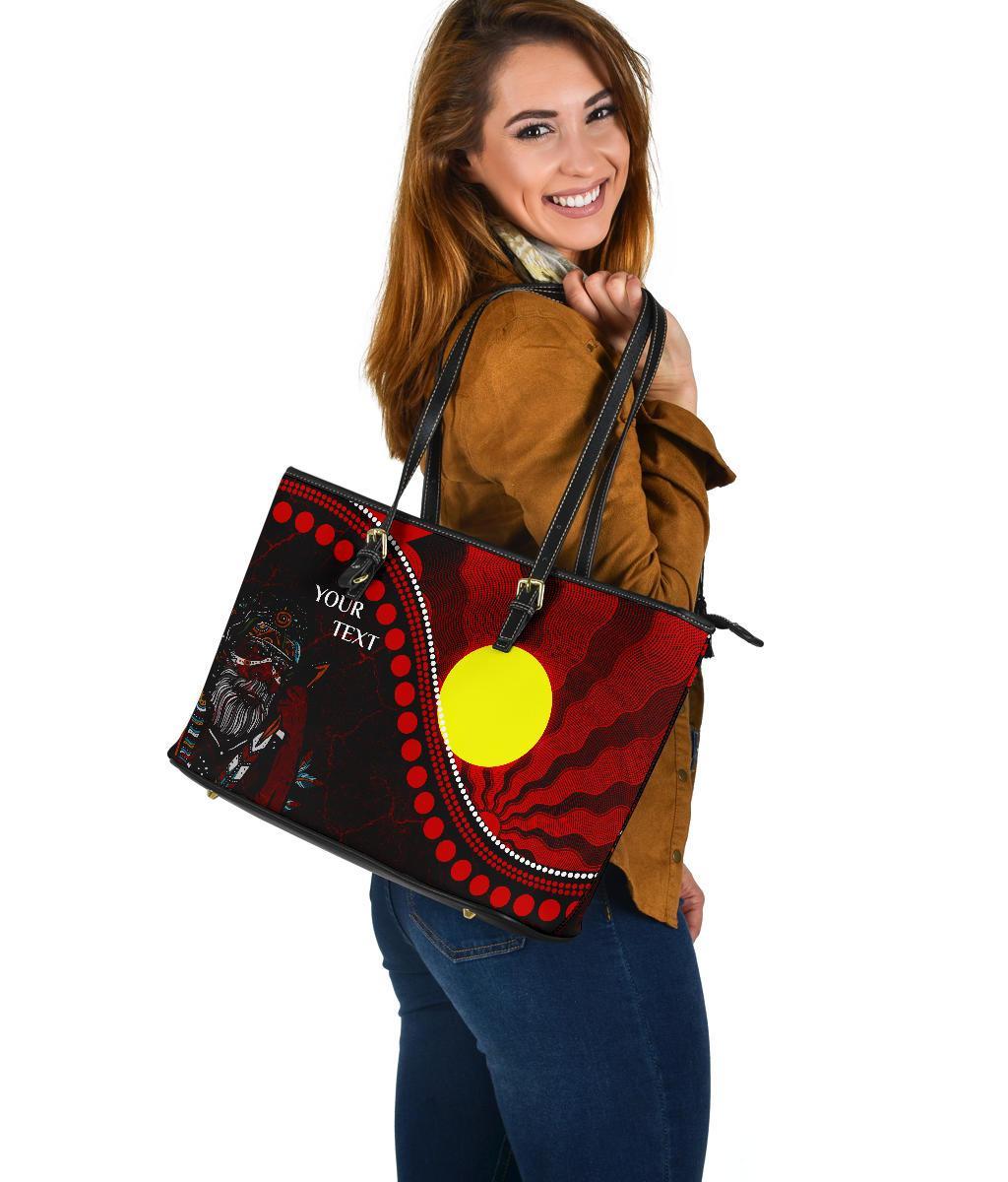 custom-aboriginal-leather-tote-bags-indigenous-people-and-sun