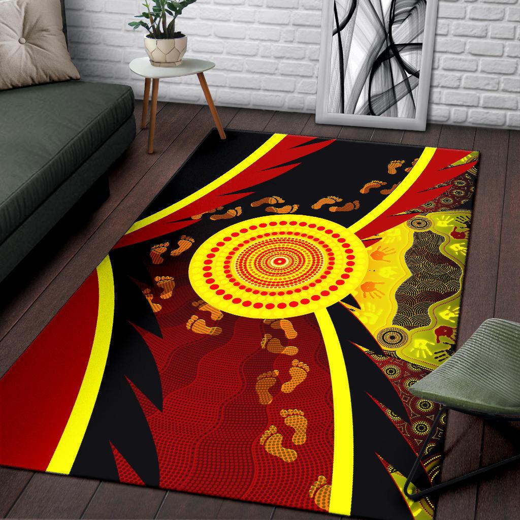 aboriginal-area-rug-indigenous-flag-with-footprint-hand-art