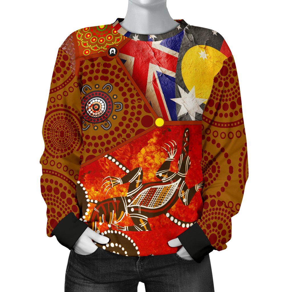 womens-sweaters-aboriginal-dot-painting-flags-crocodile