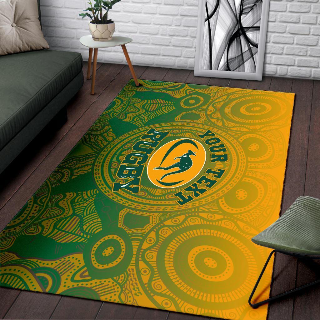 custom-aboriginal-area-rug-australia-rugby-and-coat-of-arms