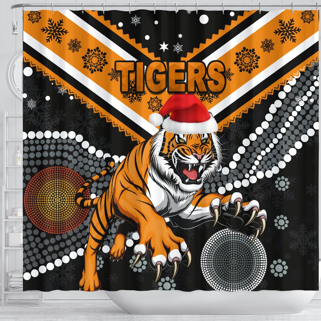 wests-christmas-shower-curtain-tigers-indigenous