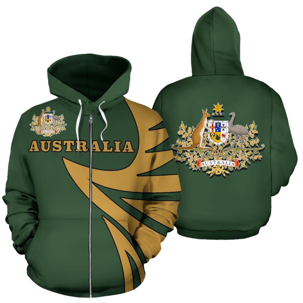 zip-up-hoodie-australia-coat-of-arms-hoodie-warrior-style-unisex