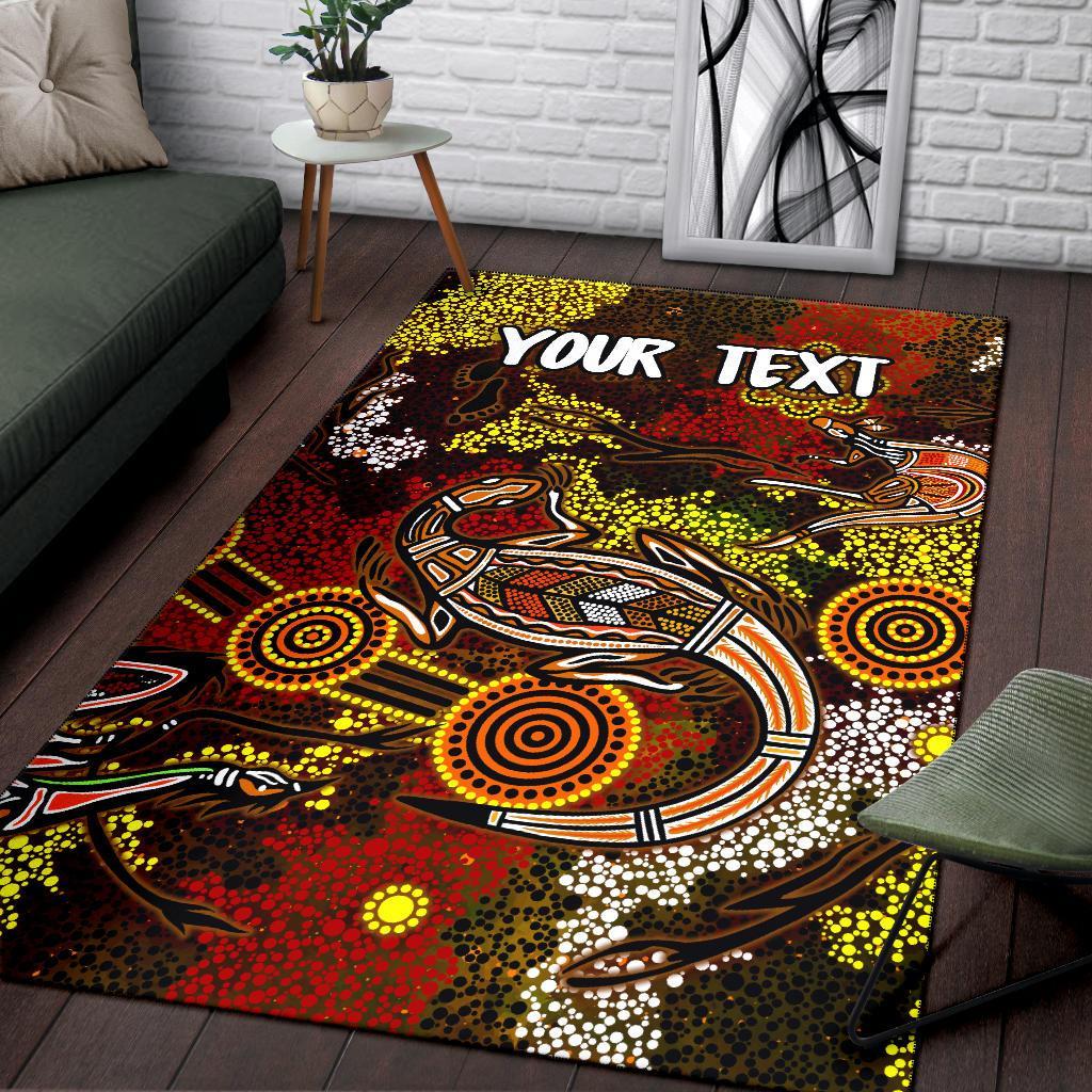 custom-aboriginal-area-rug-kangaroo-and-lizard-dot-painting-art