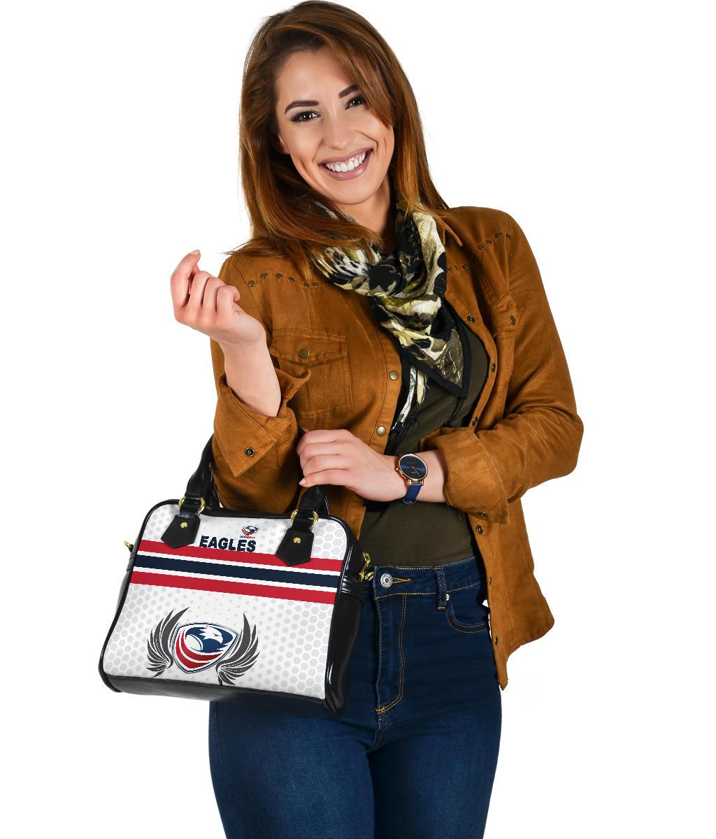 USA Rugby Shoulder Handbag Eagles Simple Style - White - Vibe Hoodie