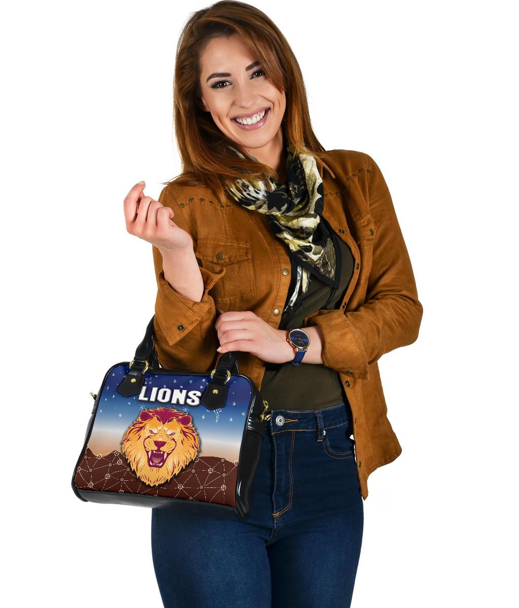 Brisbane Lions Shoulder Handbag Simple Indigenous - Vibe Hoodie