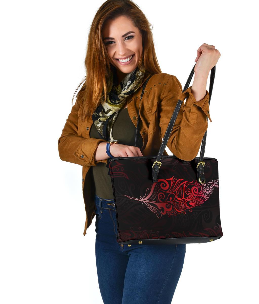 light-silver-fern-leather-tote-bag-red