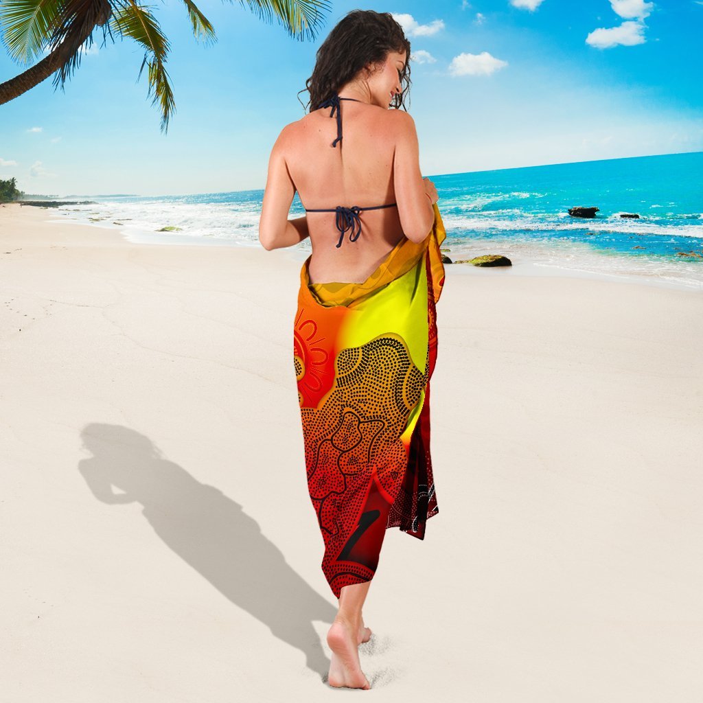 aboriginal-sarong-indigenous-frog-red