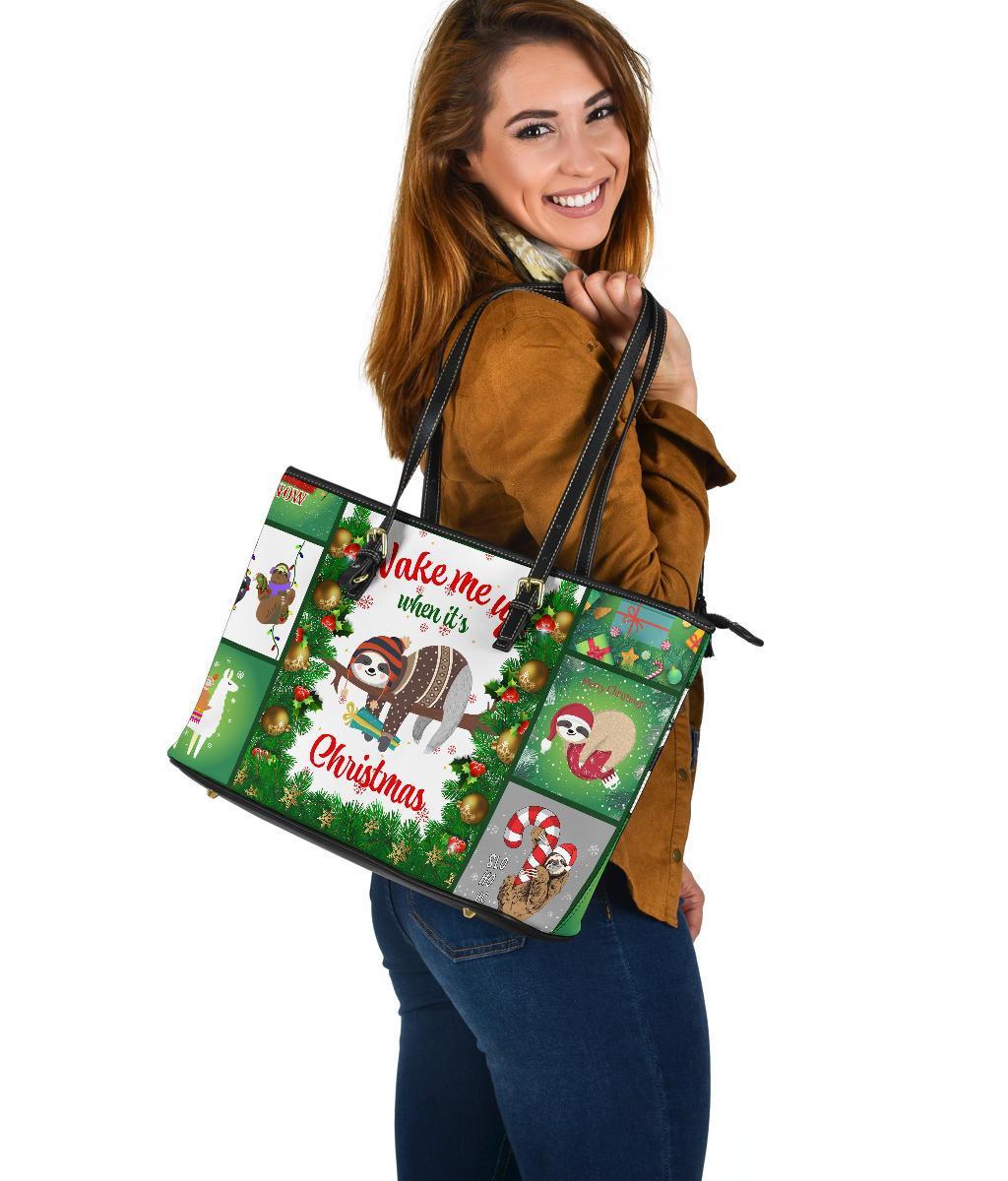 christmas-leather-tote-bag-light-green-merry-christmas