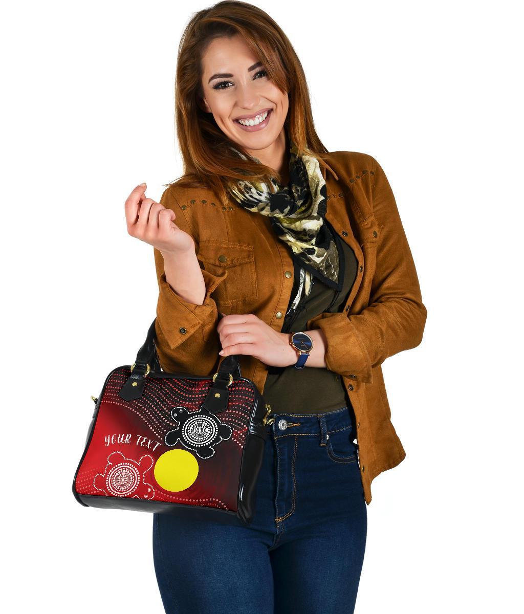 [Custom] Aboriginal Shoulder Handbag - Indigenous Circle Dot Painting Style - - Vibe Hoodie