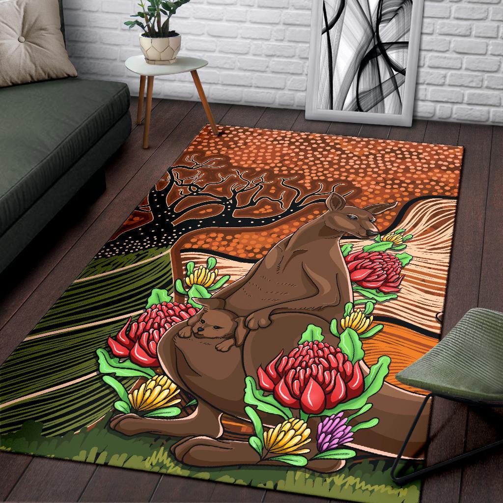 aboriginal-area-rug-kangaroo-with-indigenous-tree