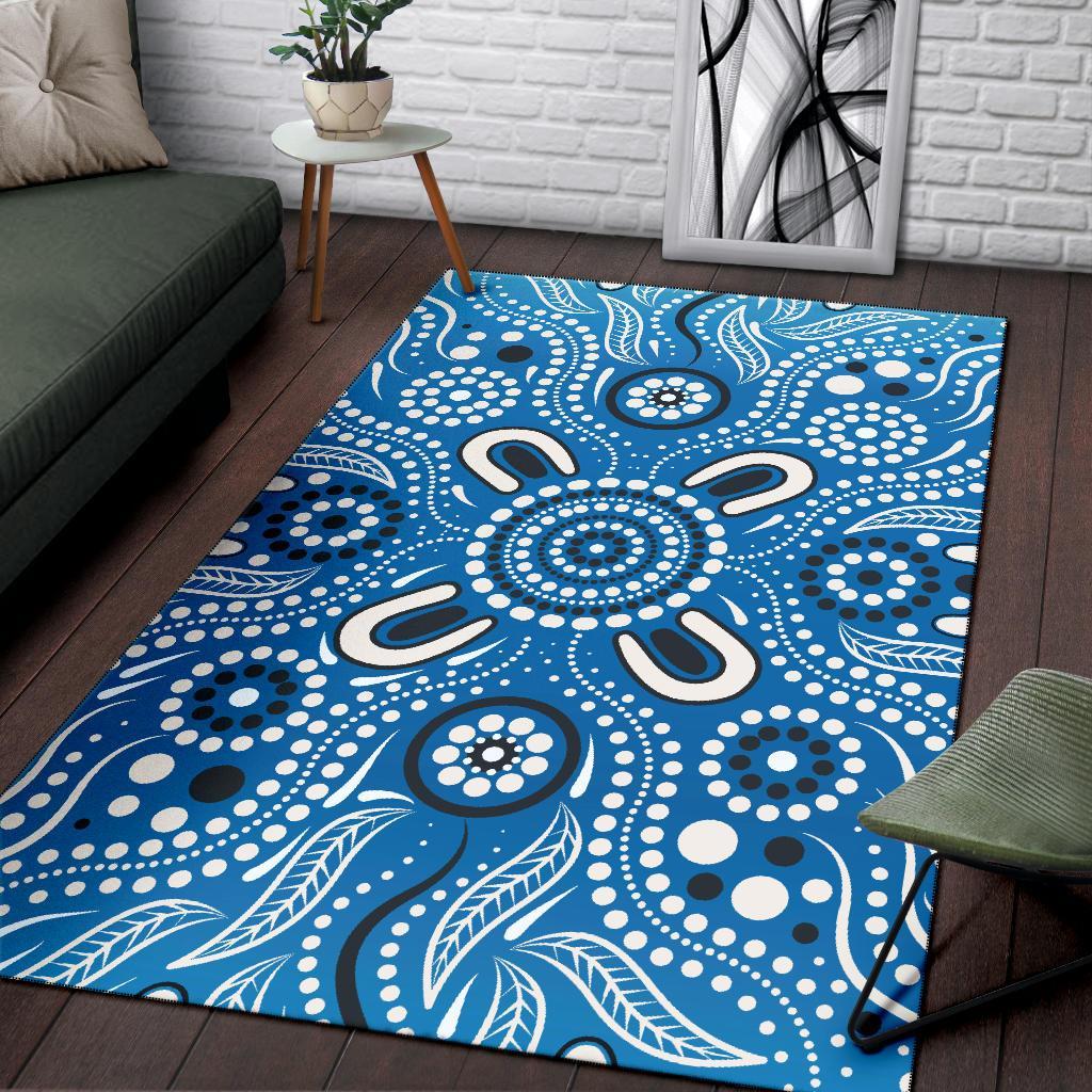 aboriginal-area-rug-indigenous-circle-dot-painting-blue-color