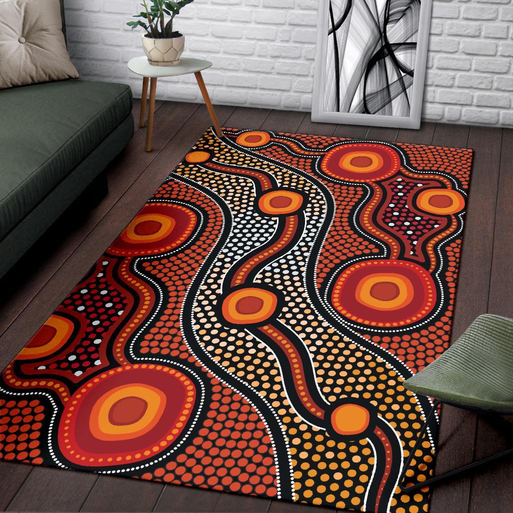 aboriginal-area-rug-landscape-circle-dot-painting-art