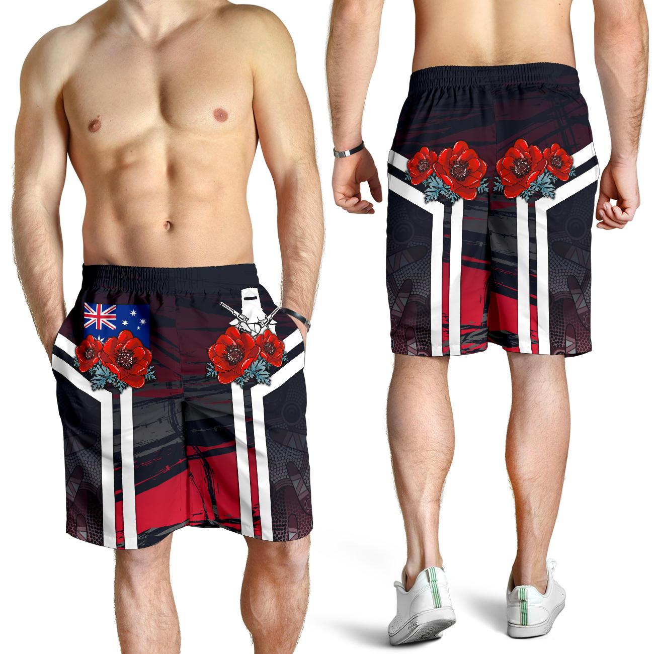 shorts-anzac-day-shorts-poppy-flowerss-dot-painting-men