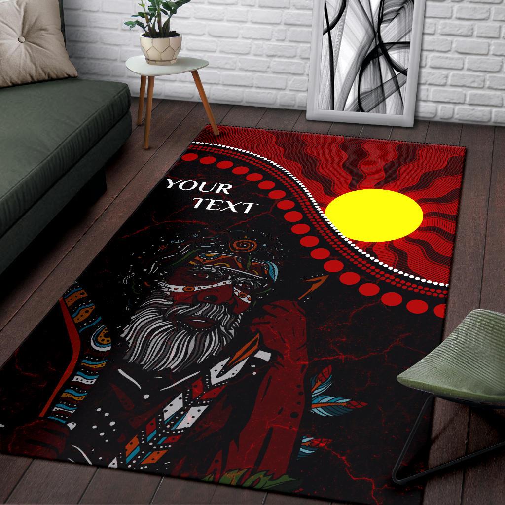 custom-aboriginal-area-rug-indigenous-people-and-sun