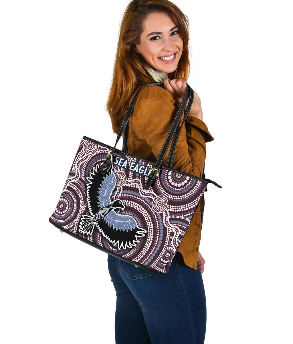 warringah-large-leather-tote-sea-eagles-indigenous