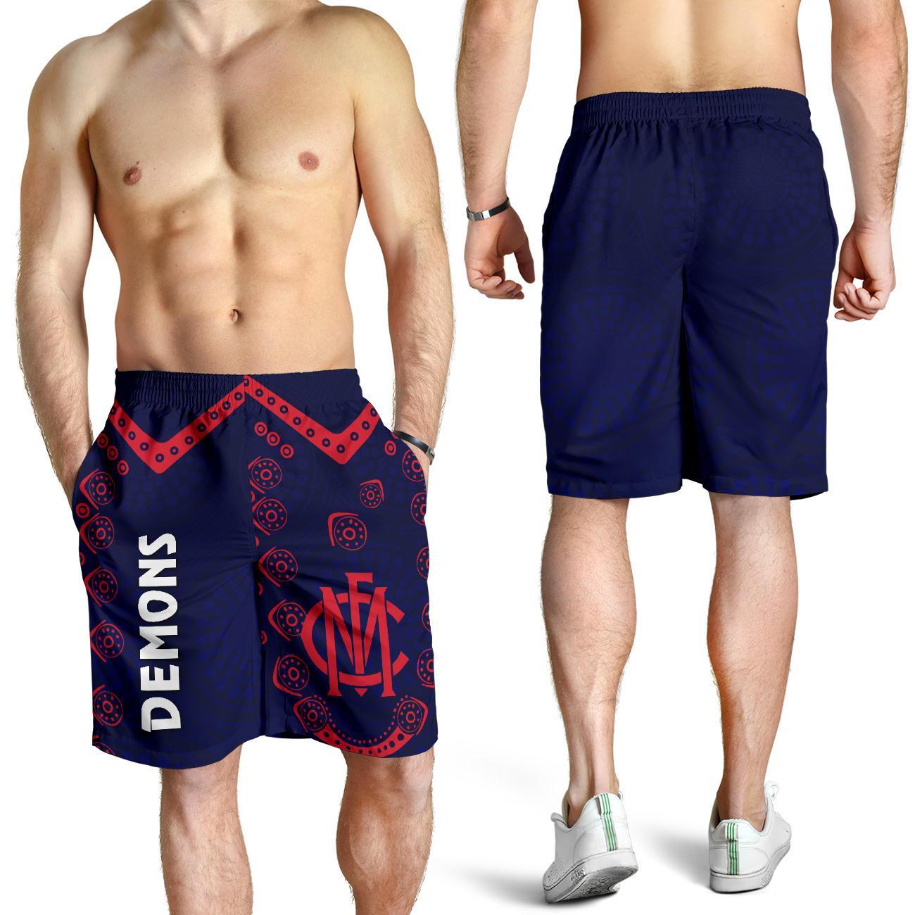 combo-polo-shirt-and-men-short-melbourne-demons-indigenous-football