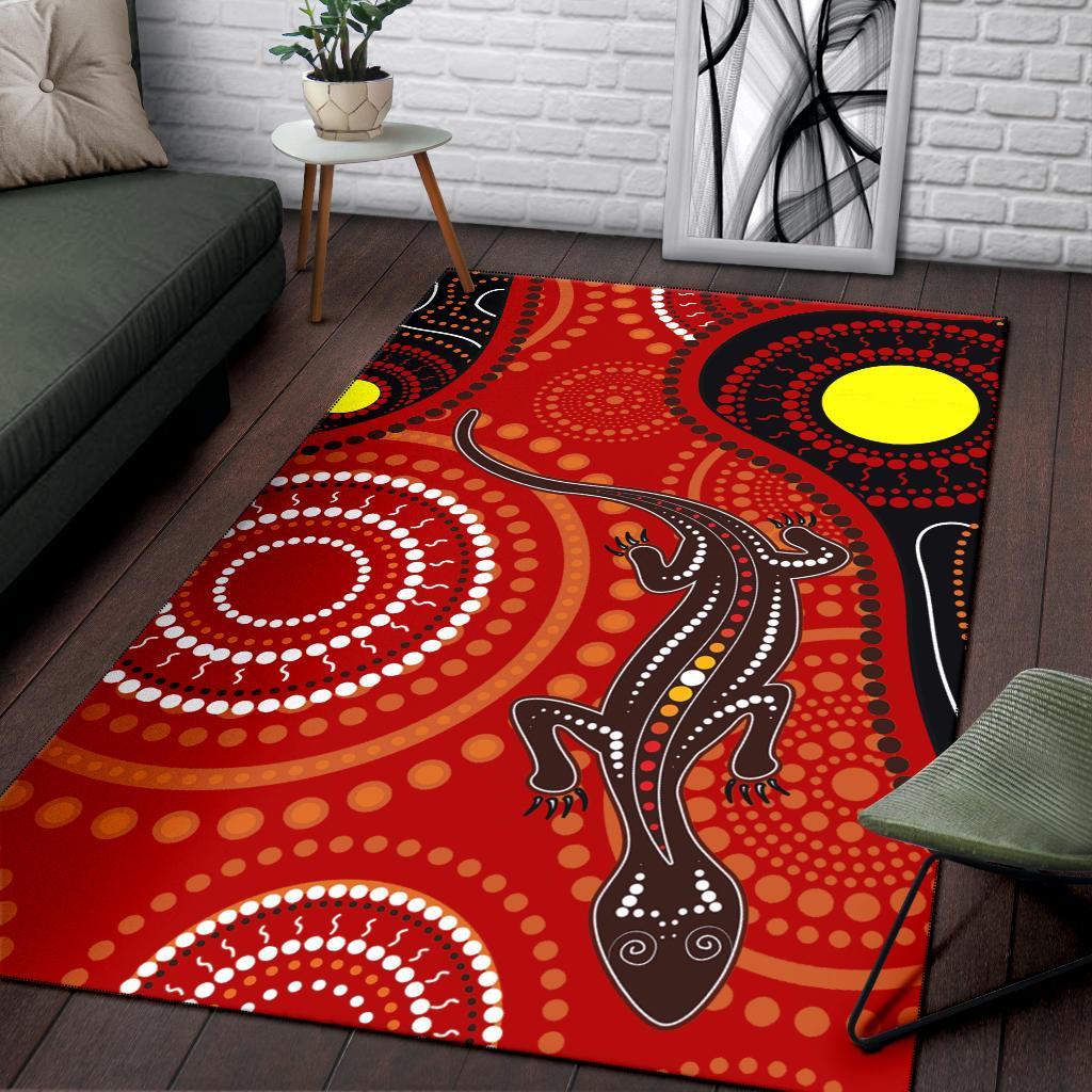 aboriginal-area-rug-australia-lizard-dot-painting-art