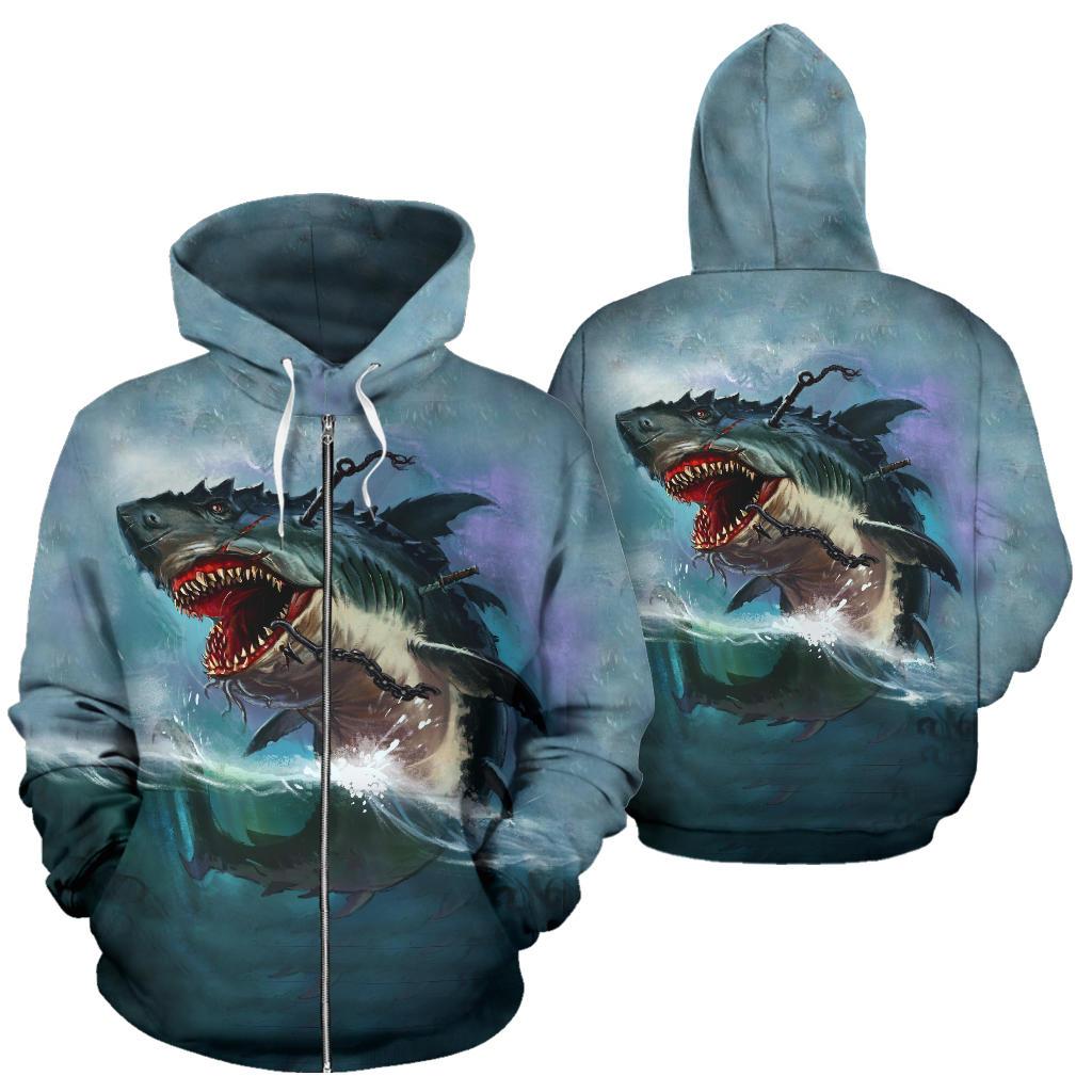 zip-up-hoodie-white-sharks-hoodie-king-ocean-all-over-print-unisex