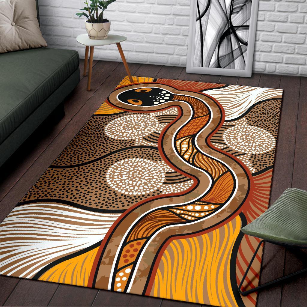 aboriginal-area-rug-indigenous-snake-vintage-stye